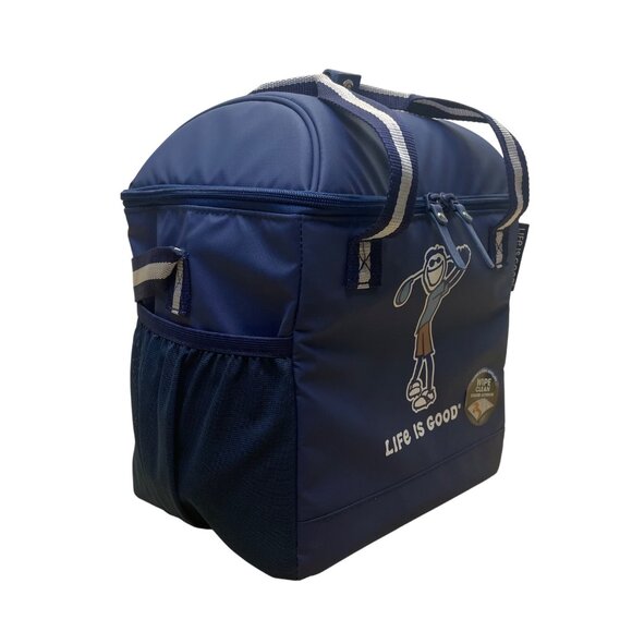 Life Is Good Navy Kids Insulated Cooler Bag With Stain-Repellent Exterior - Picture 4 of 11